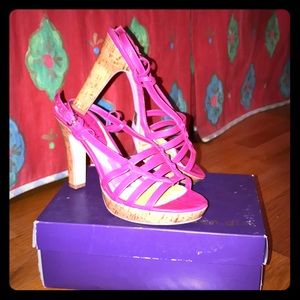 Steve Madden Platform Heels - size 10 -(pink&cork)